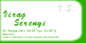 virag serenyi business card